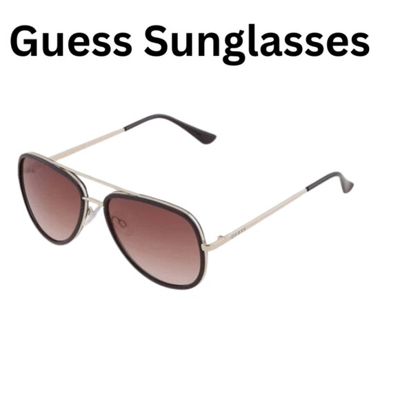 New Guess Factory Smoke Gradient Pilot Ladies Sunglasses - Picture 2 of 4